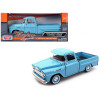 1958 Chevrolet Apache Fleetside Pickup Truck Light Blue 1/24 Diecast Model Car by Motormax