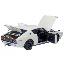 Nissan Skyline 2000GT-R (KPGC110) Tuned Version RHD (Right Hand Drive) White 1/18 Model Car by Autoart
