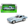 1963 Chevrolet Corvette Light Blue Metallic 1/24-1/27 Diecast Model Car by Welly