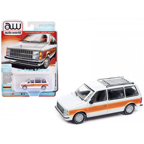 1985 Dodge Caravan Van White with Woodgrain Side Panels 