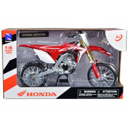 Honda CRF450R Dirt Bike Motorcycle Red and White 1/6 Diecast Model by New Ray