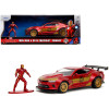 2016 Chevrolet Camaro Red Metallic and Gold and Iron Man Diecast Figure
