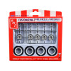 Skill 2 Model Kit Wire Wheels and Whitewall Tires Set of 5 Pieces for 1/25 Scale Models by AMT