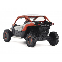 Can-Am Maverick X3 X RS Turbo RR Chalk Gray and Magma Red with Driver Figure 1/32 Diecast Model by BRP Models