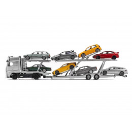 Mercedes-Benz Actros Auto Transporter White 1/64 Diecast Model by GCD