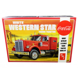 Skill 3 Model Kit White Western Star Semi Truck Tractor 