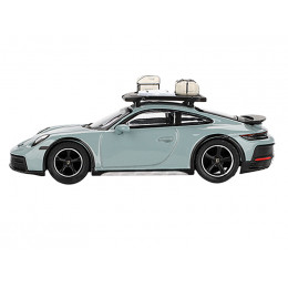 Porsche 911 Dakar Shade Green Metallic with Roofrack and Luggage Limited Edition to 9600 pieces Worldwide 1/64 Diecast Model Car by Mini GT