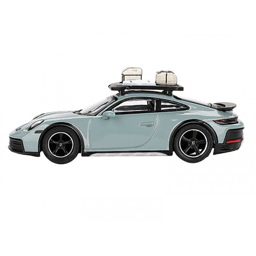 Porsche 911 Dakar Shade Green Metallic with Roofrack and Luggage Limited Edition to 9600 pieces Worldwide 1/64 Diecast Model Car by Mini GT