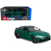 Alfa Romeo Giulia GTA Green Metallic with Carbon Top 1/18 Diecast Model Car by Bburago