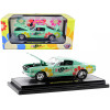 1966 Ford Mustang Fastback 2+2 Seafoam Green and Light Green Striped with Flower Graphics