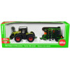 Claas Xerion 5000 Tractor Green with Gray Top and Amazone Cayena 6001 Seeder 1/87 (HO) Diecast Model by Siku