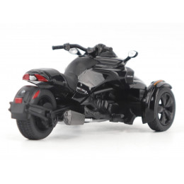 Can-Am Spyder F3 3-Wheel Motorcycle Steel Black Metallic 1/32 Diecast Model by BRP Models