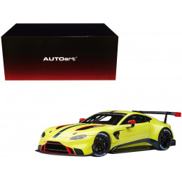 2018 Aston Martin Vantage GTE Le Mans PRO Presentation Car Lemon Green Metallic with Carbon and Red Accents 