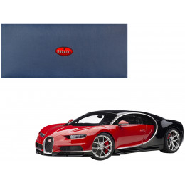Bugatti Chiron Italian Red and Nocturne Black 1/12 Model Car by Autoart