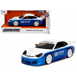 Porsche 911 GT3 RS (996) #845 White and Blue Metallic 