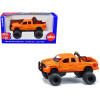 Ram 1500 Pickup Truck Lifted with Balloon Tires Orange with Flames 1/50 Diecast Model by Siku