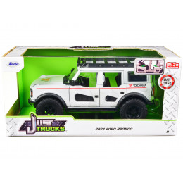 2021 Ford Bronco White with Red Stripes and Roof Rack 