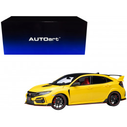 2021 Honda Civic Type R (FK8) RHD (Right Hand Drive) Sunlight Yellow Limited Edition 1/18 Model Car by Autoart