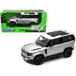 2020 Land Rover Defender Silver Metallic with White Top 