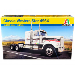 Skill 3 Model Kit Western Star Classic 4964 Truck Tractor 1/24 Scale Model by Italeri