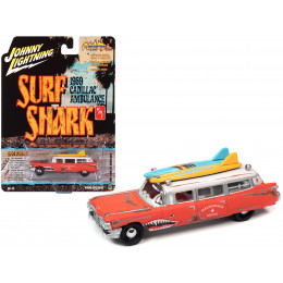 1959 Cadillac Ambulance Red with White Top 