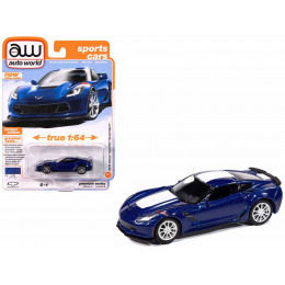 2018 Chevrolet Corvette Grand Sport Admiral Blue with White Stripe 