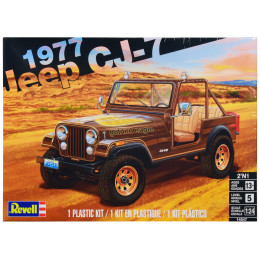 Level 5 Model Kit 1977 Jeep CJ-7 2-in-1 Kit 1/24 Scale Model by Revell