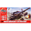 Level 2 Model Kit North American F-51D Mustang Fighter Aircraft with 3 Scheme Options 1/48 Plastic Model Kit by Airfix