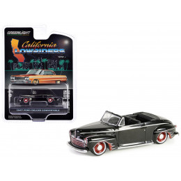 1947 Ford Deluxe Convertible Lowrider Black wit h Red Graphics 