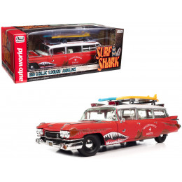 1959 Cadillac Eldorado Ambulance Red with White Top 