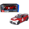 Alfa Romeo Giulia GTAm #99 Red Metallic with Black Top and White Graphics 1/18 Diecast Model Car by Bburago