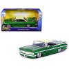 1959 Chevrolet Impala Lowrider Green Metallic with Cream Top and Wire Wheels