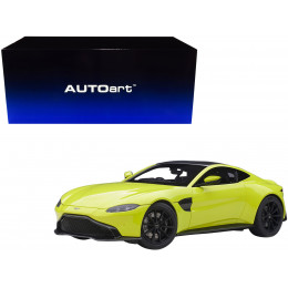 2019 Aston Martin Vantage RHD (Right Hand Drive) Lime Essence Green with Carbon Top 1/18 Model Car by Autoart