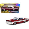 1964 Chevrolet Impala Lowrider Hard Top Candy Red Metallic with White Top
