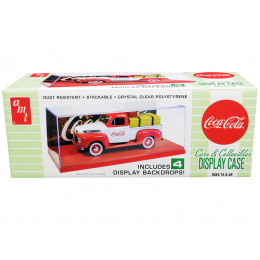 Collectible Display Show Case with Red Display Base and 4 