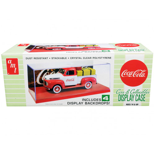 Collectible Display Show Case with Red Display Base and 4 