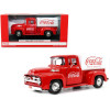 1955 Ford F-100 Pickup Truck Red with White Canopy