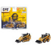 CAT Caterpillar 272D2 Skid Steer Loader Yellow and CAT Caterpillar 297D2 Compact Track Loader Yellow Set of 2 pieces 1/64 Diecast Models by Diecast Masters