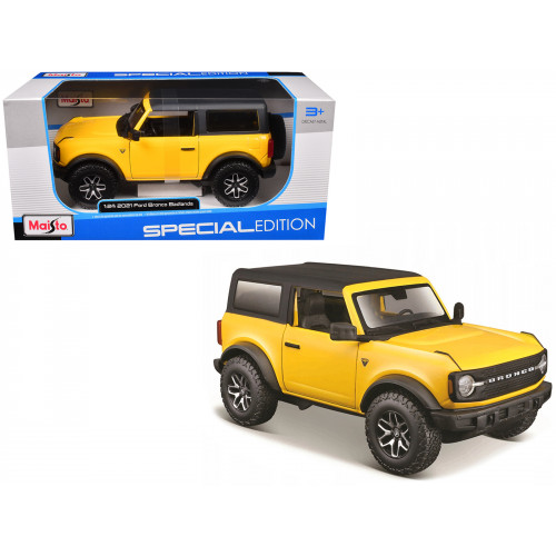 2021 Ford Bronco Badlands Yellow with Black Top 