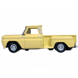 1965 Chevrolet C10 Stepside Pickup Truck Yellow 1/87 (HO) Scale Diecast Model Car by Oxford Diecast
