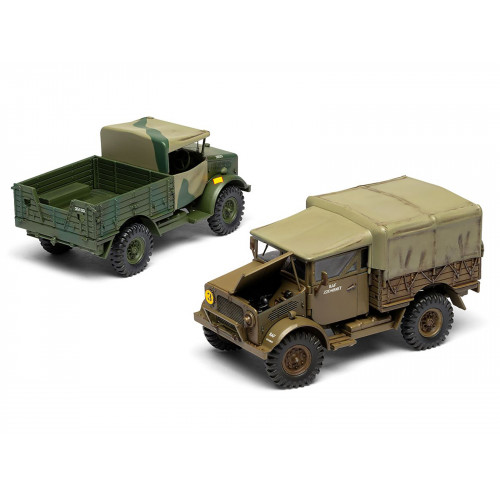 Level 2 Model Kit WWII 15-cwt 4x2 General Service Truck with 2 Scheme Options 1/48 Plastic Model Kit by Airfix