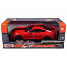 2018 Ford Mustang GT 5.0 Red with Black Stripes 