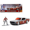 1969 Ford Mustang Silver Metallic and Dark Red and Star Lord Diecast Figure