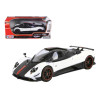 Pagani Zonda 5 Cinque White and Black 1/18 Diecast Model Car by Motormax