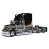 2010 International Lonestar Truck Tractor Black with Silver Stripes 1/64 Diecast Model by IXO Models