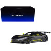 Aston Martin Vulcan Matt Black with Lime Green Stripes 1/18 Model Car by Autoart