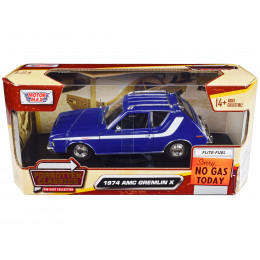 1974 AMC Gremlin X Blue with White Stripes and Roof Rack 