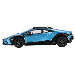 Lamborghini Huracan Sterrato Blu Aegir Blue Metallic with Black Top Limited Edition 1/64 Diecast Model Car by Mini GT