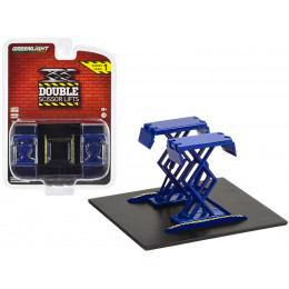 Automotive Double Scissor Lift Blue 
