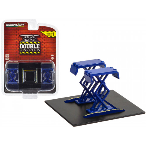 Automotive Double Scissor Lift Blue 